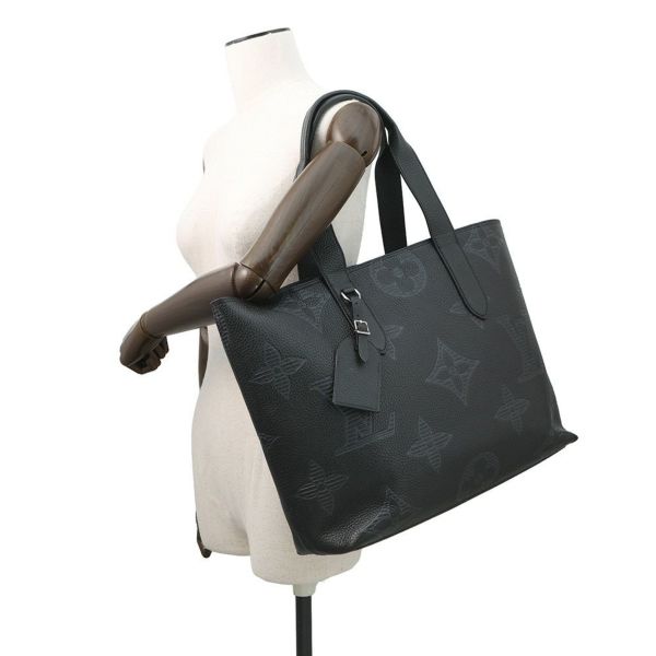 ルイヴィトン トートバッグ モノグラム・ジャイアント/トリヨン・シャドウレザー カバ・ヴォワヤージュNV M57290 ヴィトン 黒 ブラック