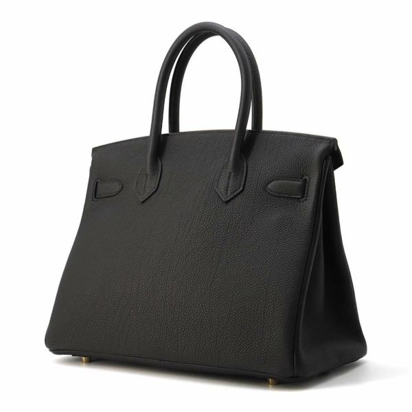 エルメス バーキン30 ブラック/ゴールド金具 トゴ W刻印 HERMES Birkin ハンドバッグ 黒