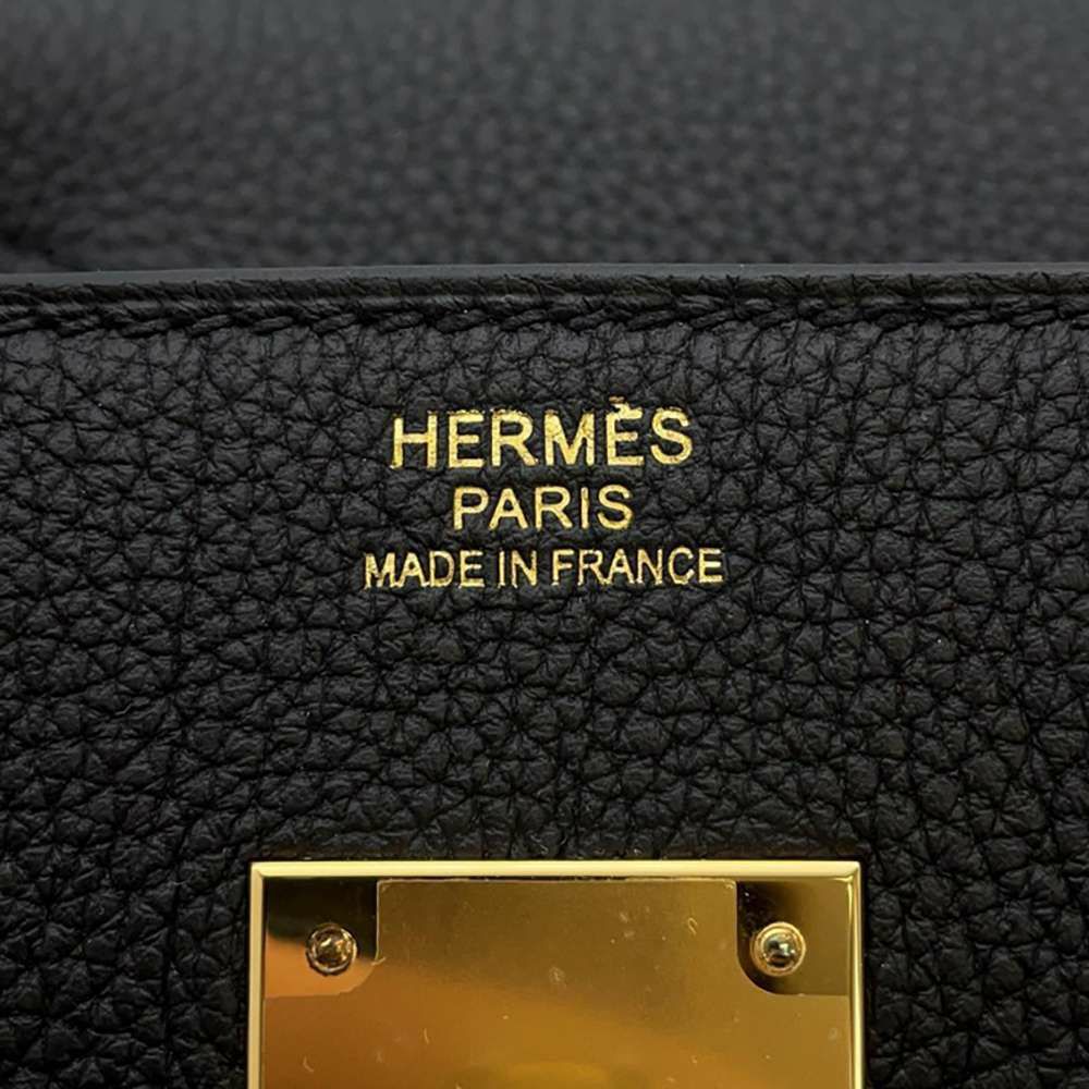 エルメス バーキン30 ブラック/ゴールド金具 トゴ W刻印 HERMES Birkin ハンドバッグ 黒