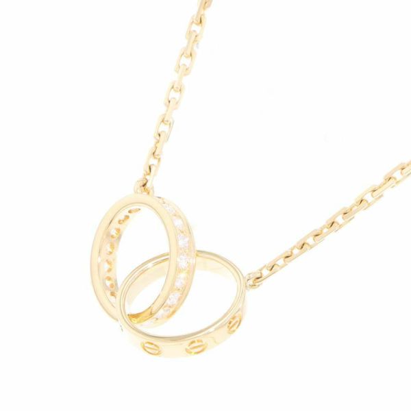 カルティエ ネックレス LOVE ネックレス ダイヤモンド 18P 計0.22ct K18YG B7013800 ベビーラブ Cartier ペンダント