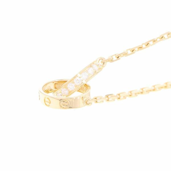 カルティエ ネックレス LOVE ネックレス ダイヤモンド 18P 計0.22ct K18YG B7013800 ベビーラブ Cartier ペンダント