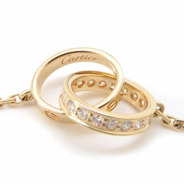 カルティエ ネックレス LOVE ネックレス ダイヤモンド 18P 計0.22ct K18YG B7013800 ベビーラブ Cartier ペンダント