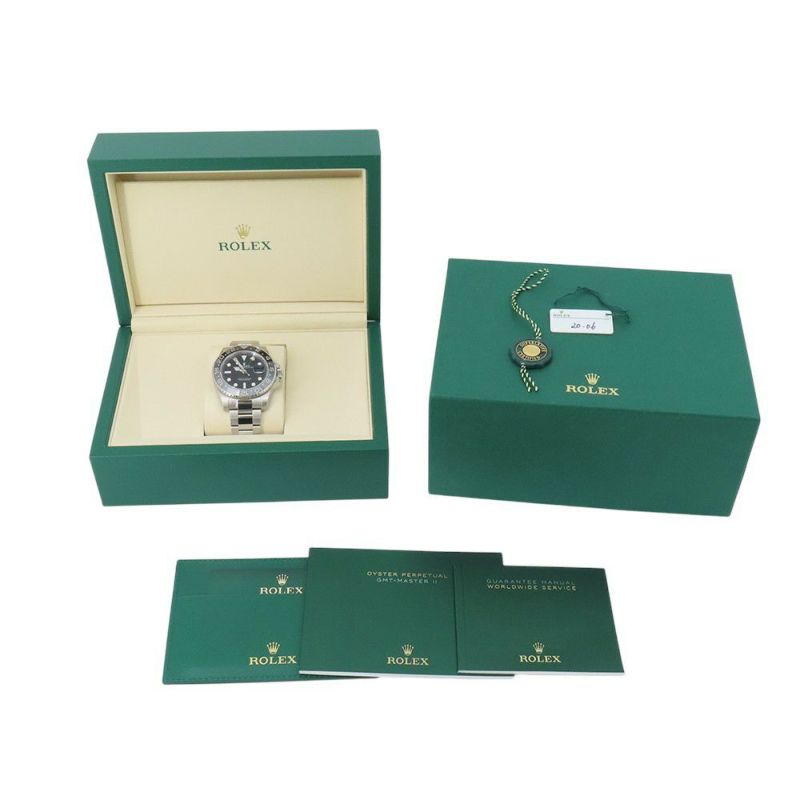 ロレックス GMTマスター2 ランダムシリアル ルーレット 126710GRNR ROLEX 腕時計 黒文字盤