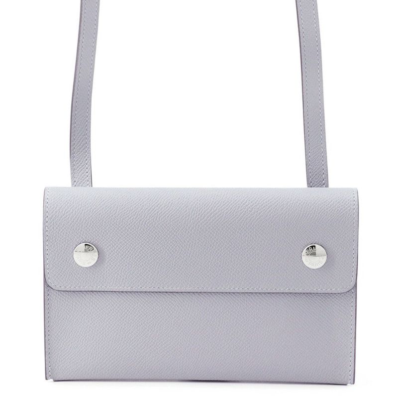 エルメス ショルダーウォレット ナップ トゥーゴー グリパンタン/シルバー金具 エプソン K刻印 財布