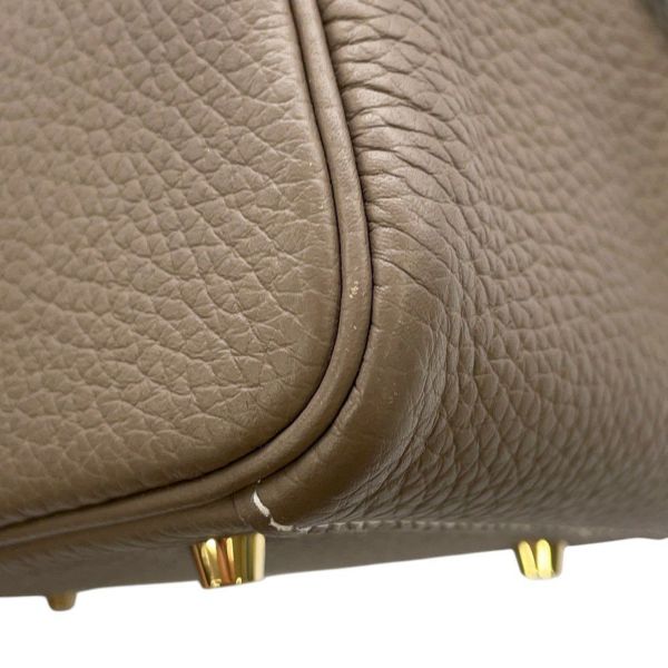 エルメス リンディ ミニ エトゥープ/ゴールド金具 トリヨンクレマンス W刻印 2wayショルダー