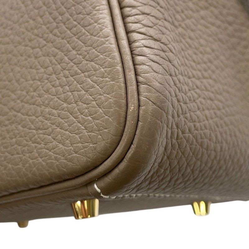 エルメス リンディ ミニ エトゥープ/ゴールド金具 トリヨンクレマンス W刻印 2wayショルダー