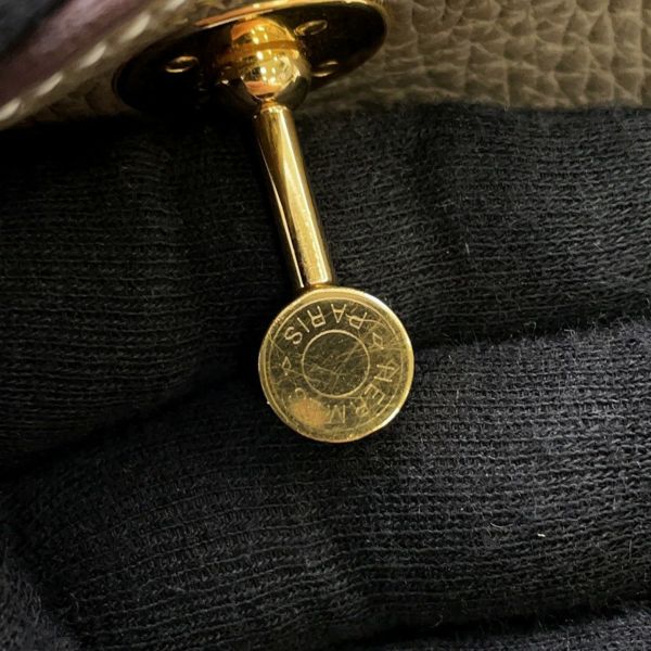 エルメス リンディ ミニ エトゥープ/ゴールド金具 トリヨンクレマンス W刻印 2wayショルダー