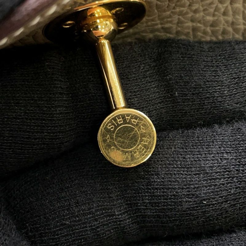 エルメス リンディ ミニ エトゥープ/ゴールド金具 トリヨンクレマンス W刻印 2wayショルダー
