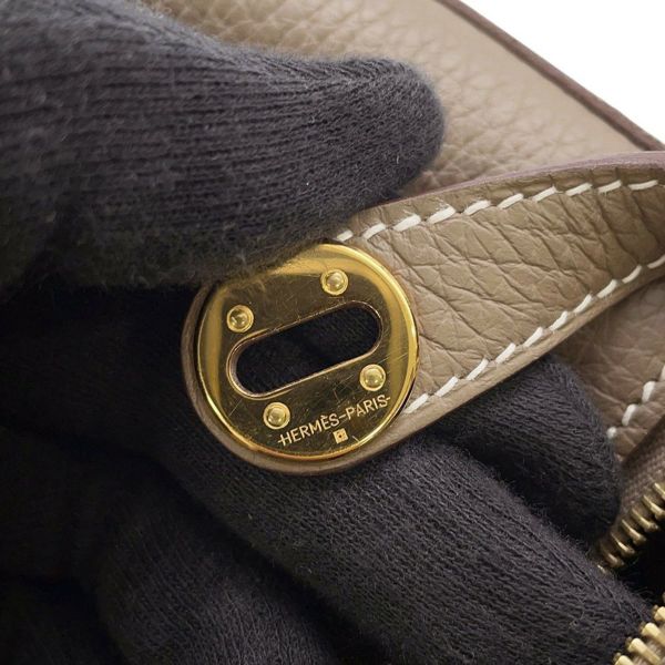 エルメス リンディ ミニ エトゥープ/ゴールド金具 トリヨンクレマンス W刻印 2wayショルダー