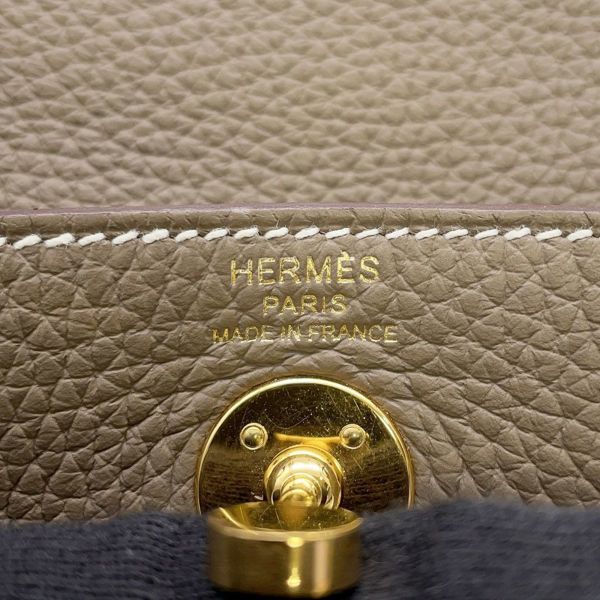エルメス リンディ ミニ エトゥープ/ゴールド金具 トリヨンクレマンス W刻印 2wayショルダー