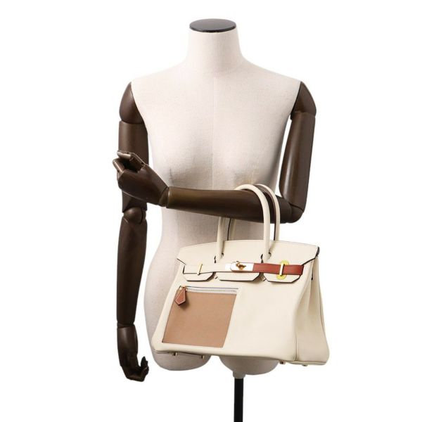 エルメス バーキン30 カラーマティック ナタ/キュイーブル/ライム/モーヴシルベストル/ブルーブリュム/チャイ/ゴールド金具 スイフト B刻印