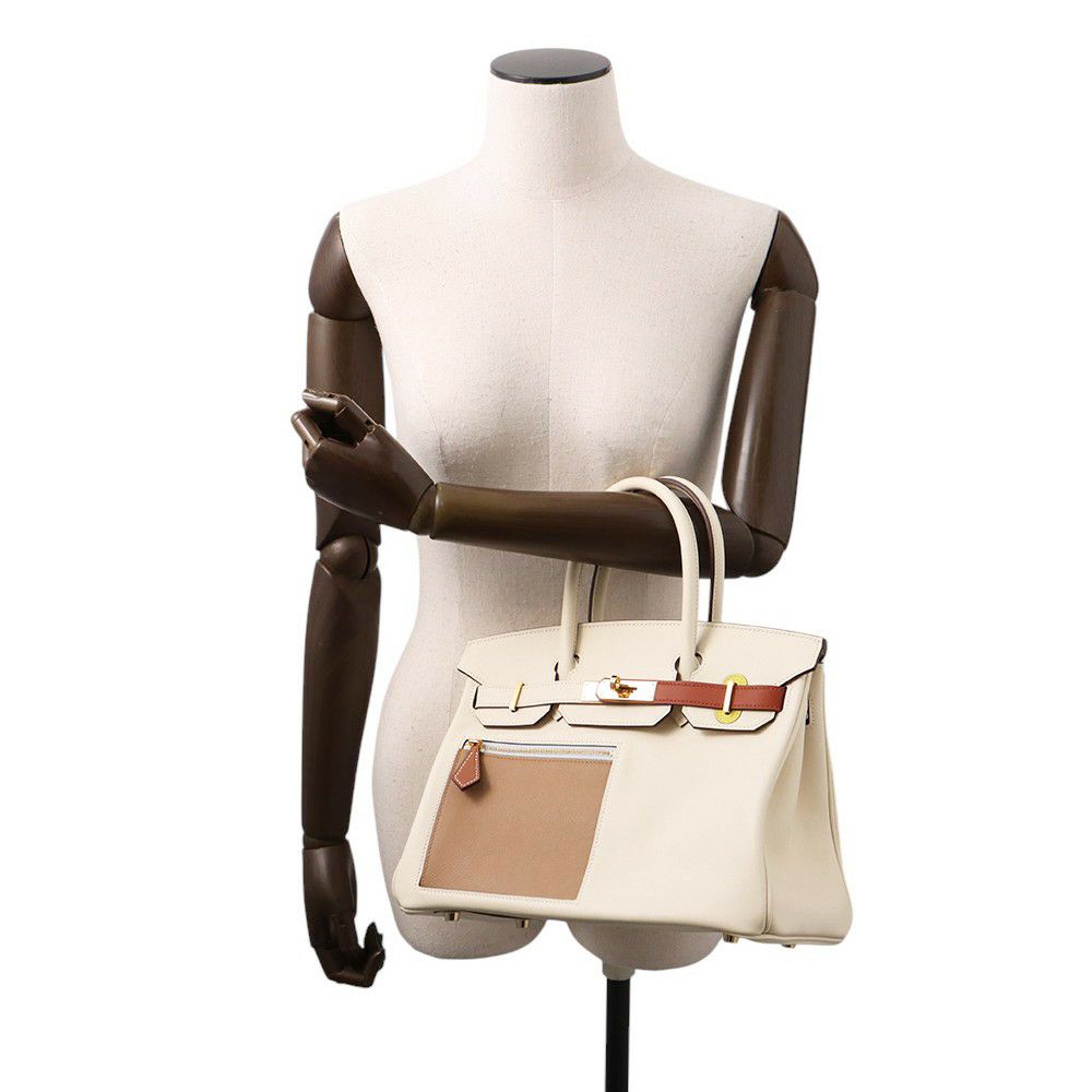 エルメス バーキン30 カラーマティック ナタ/キュイーブル/ライム/モーヴシルベストル/ブルーブリュム/チャイ/ゴールド金具 スイフト B刻印