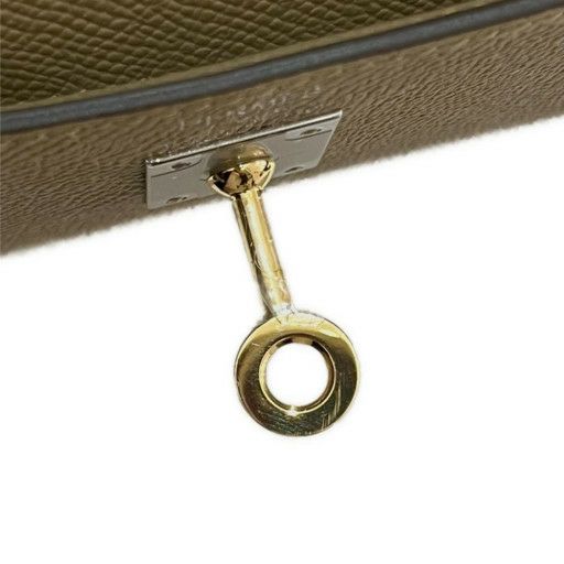 エルメス ハンドバッグ ケリー25 外縫い プシエール/エレクトラム金具 エプソン K刻印 2wayショルダー