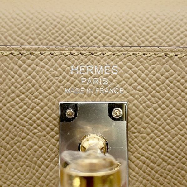 エルメス ハンドバッグ ケリー25 外縫い プシエール/エレクトラム金具 エプソン K刻印 2wayショルダー