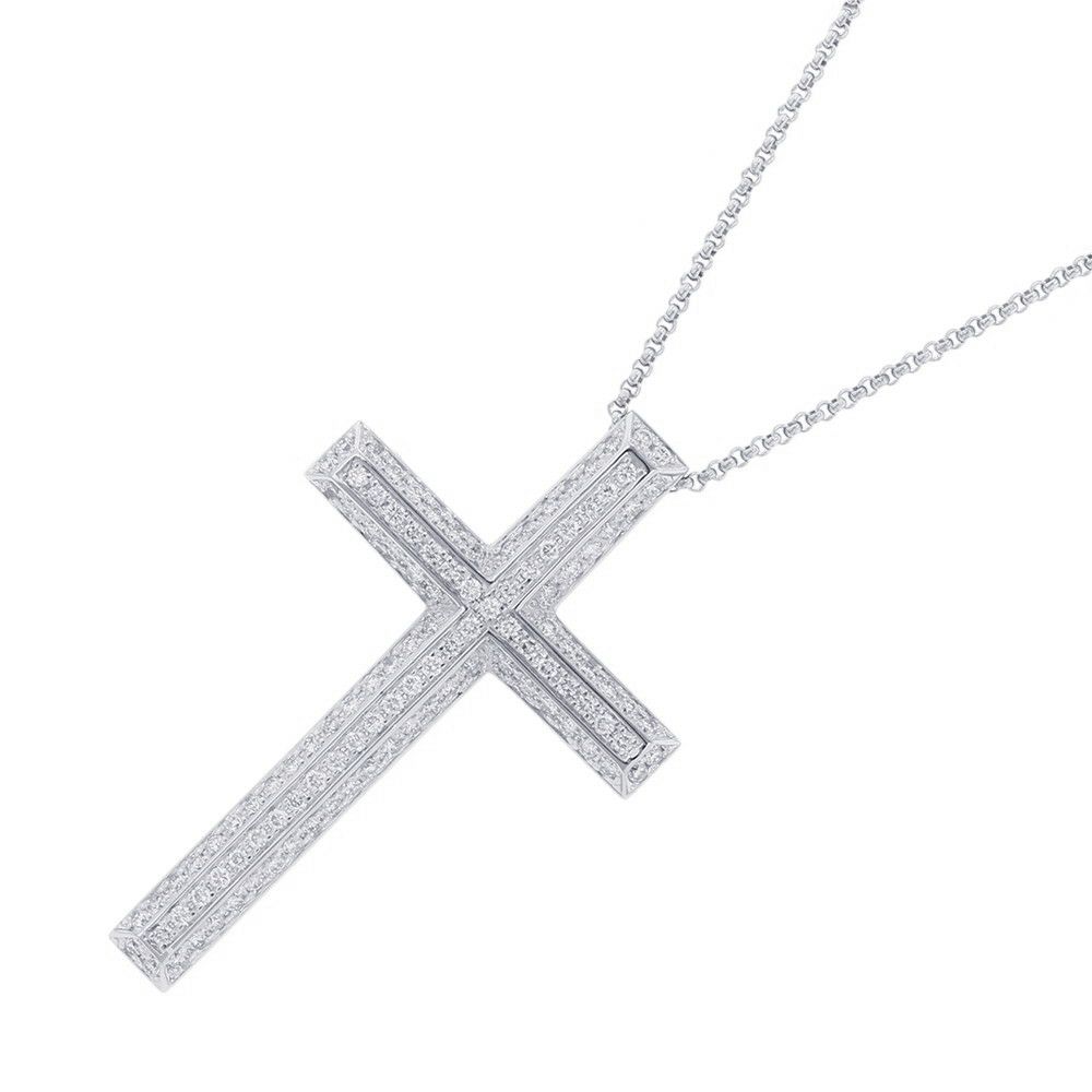 モニッケンダム ネックレス クロス ダイヤモンド 計1.05 Pt900/Pt850プラチナ MONNICKENDAM ペンダント ジュエリー