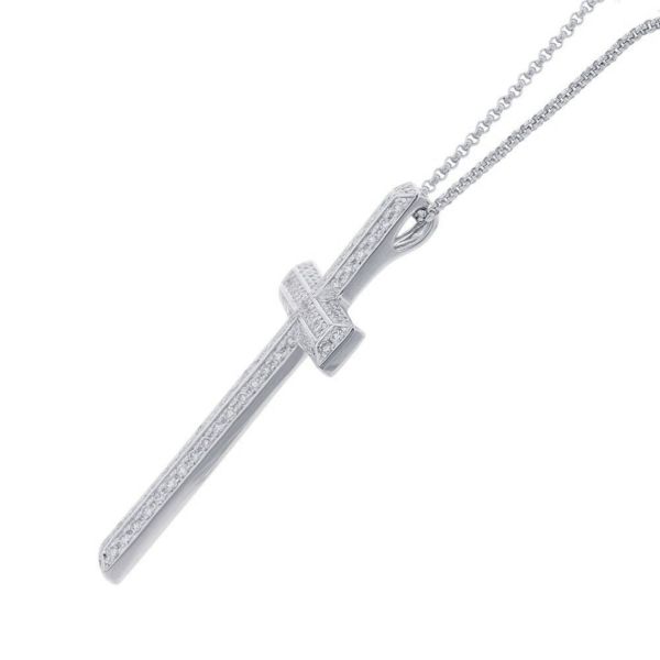 モニッケンダム ネックレス クロス ダイヤモンド 計1.05 Pt900/Pt850プラチナ MONNICKENDAM ペンダント ジュエリー