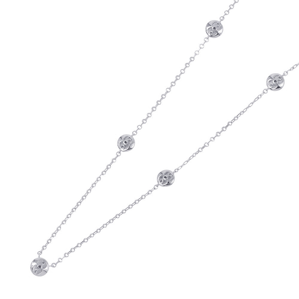 モニッケンダム ネックレス 7モチーフ ダイヤモンド ステーション 計1.89ct K18WGホワイトゴールド MONNICKENDAM ペンダント