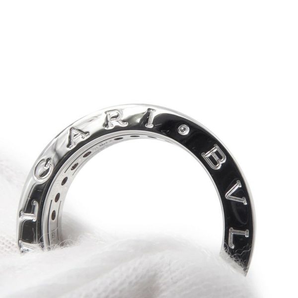 ブルガリ リング ビーゼロワン B-zero1 1バンド ガーネット K18WGホワイトゴールド リングサイズ53 指輪 ジュエリー