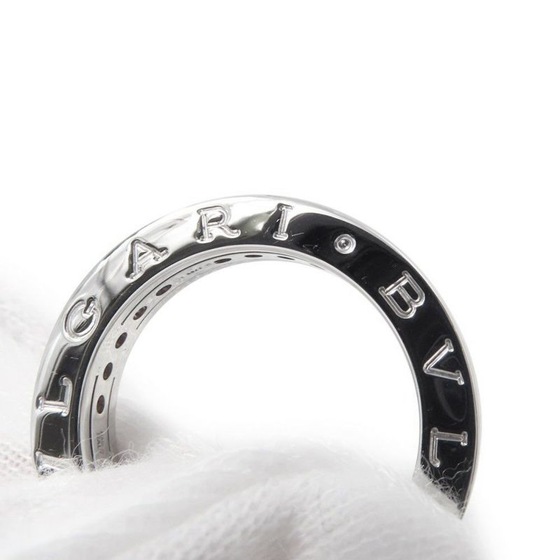 ブルガリ リング ビーゼロワン B-zero1 1バンド ガーネット K18WGホワイトゴールド リングサイズ53 指輪 ジュエリー