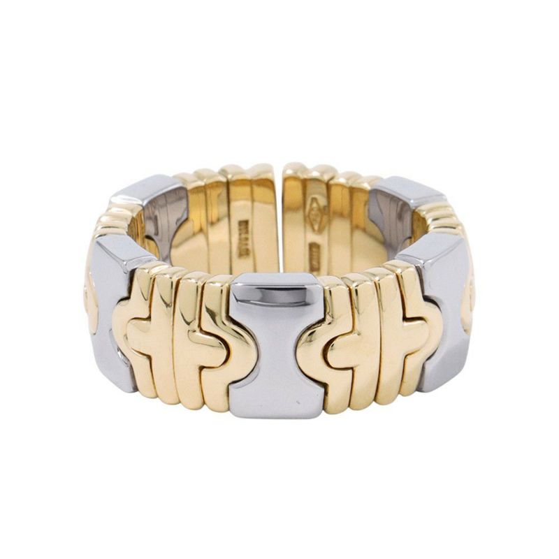 ブルガリ リング パレンテシ K18YGイエローゴールド/SSステンレススチール リングサイズ14号 BVLGARI 指輪