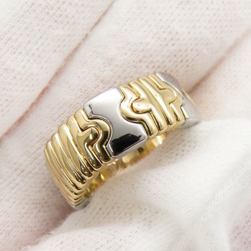 ブルガリ リング パレンテシ K18YGイエローゴールド/SSステンレススチール リングサイズ14号 BVLGARI 指輪