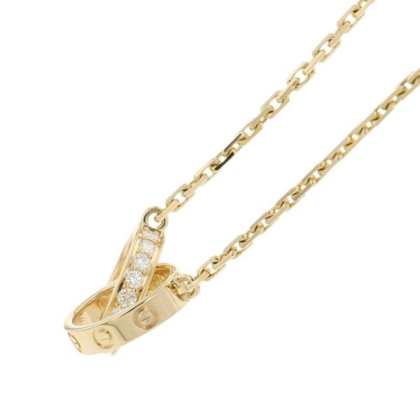 カルティエ ネックレス LOVE ネックレス ダイヤモンド 18P 計0.22ct K18YGイエローゴールド B7013800 ベビーラブ ペンダント