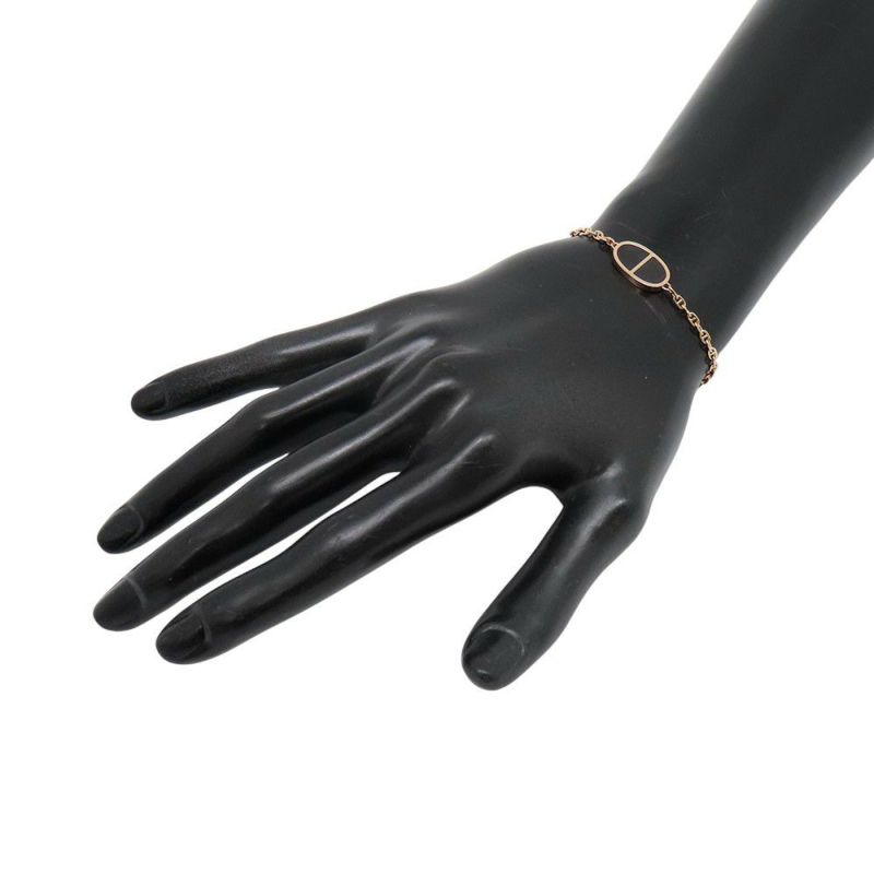 エルメス ブレスレット シェーヌダンクル ヴェルソ K18PGピンクゴールド/ブラックセラミック サイズSH HERMES ジュエリー
