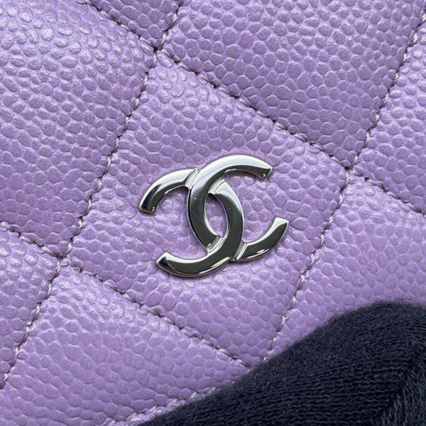 シャネル チェーンウォレット クラシック マトラッセ ココマーク キャビアスキン AP0250 CHANEL 財布