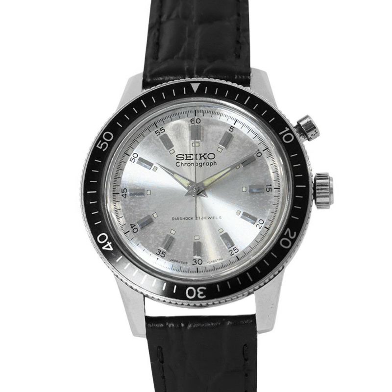 セイコー ワンプッシュクロノグラフ 5719-8990 SEIKO 腕時計 ウォッチ アンティーク シルバー文字盤