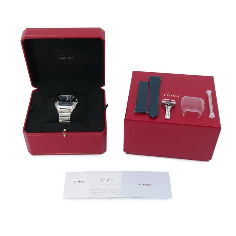 カルティエ サントス ドゥ カルティエ LM WSSA0030 Cartier 腕時計 ブルー文字盤