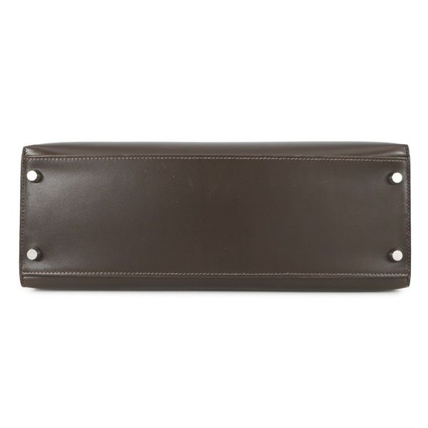 エルメス ハンドバッグ ケリー32 外縫い ショコラ/シルバー金具 ボックスカーフ □K刻印 2wayショルダー