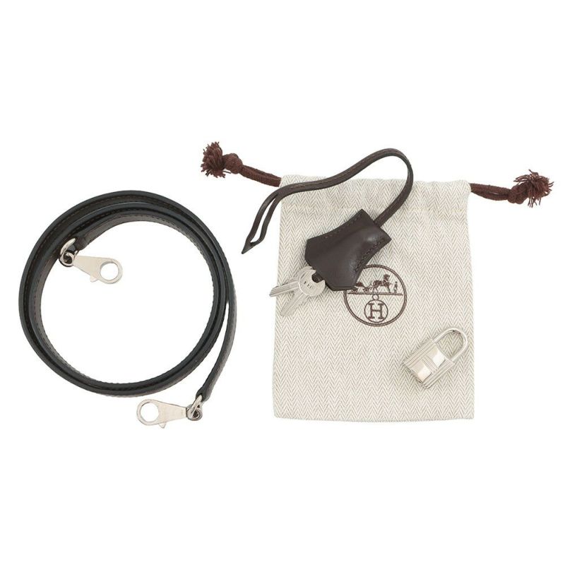 エルメス ハンドバッグ ケリー32 外縫い ショコラ/シルバー金具 ボックスカーフ □K刻印 2wayショルダー