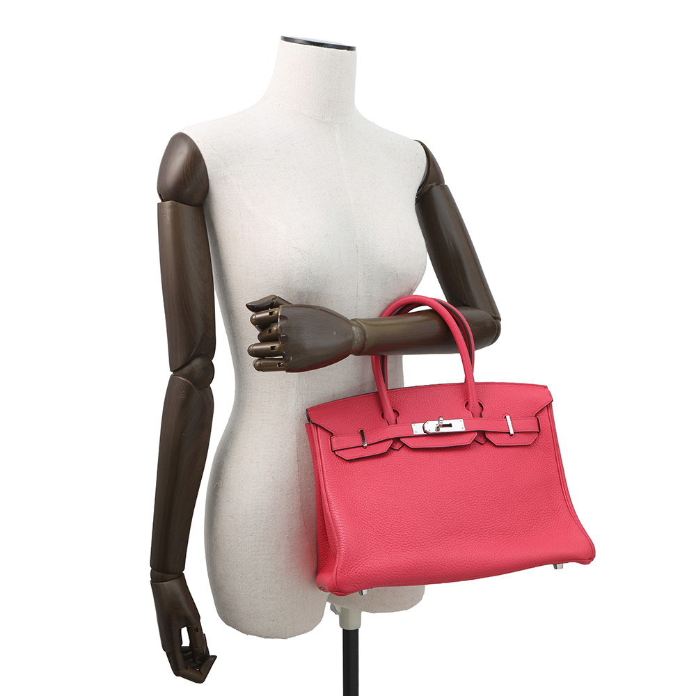 エルメス バーキン30 ローズエクストリーム/シルバー金具 トゴ D刻印 HERMES Birkin ハンドバッグ
