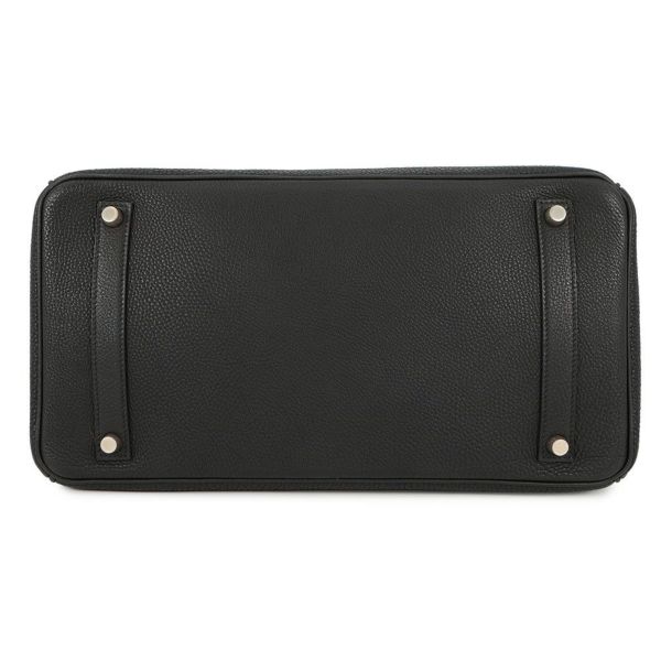 エルメス バーキン35 ブラック/シルバー金具 トゴ □H刻印 HERMES Birkin ハンドバッグ 黒