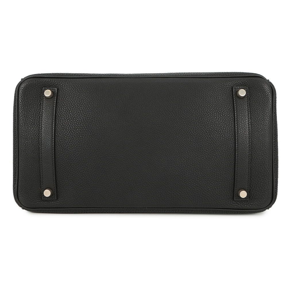 エルメス バーキン35 ブラック/シルバー金具 トゴ □H刻印 HERMES Birkin ハンドバッグ 黒