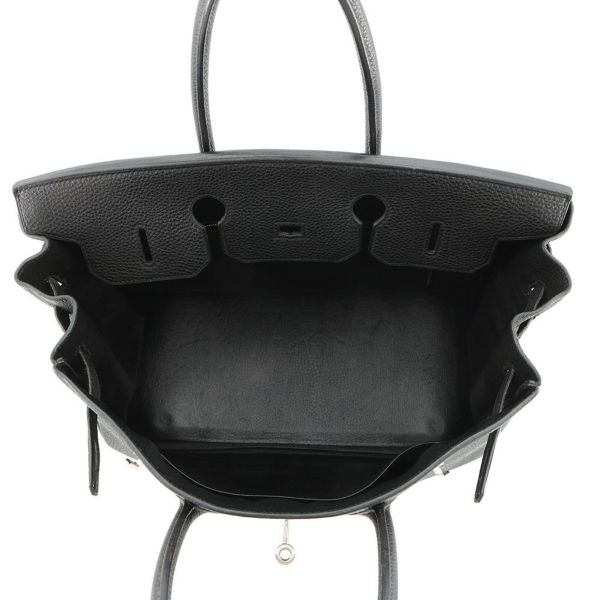 エルメス バーキン35 ブラック/シルバー金具 トゴ □H刻印 HERMES Birkin ハンドバッグ 黒