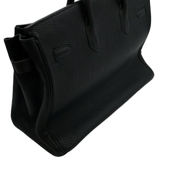 エルメス バーキン35 ブラック/シルバー金具 トゴ □H刻印 HERMES Birkin ハンドバッグ 黒