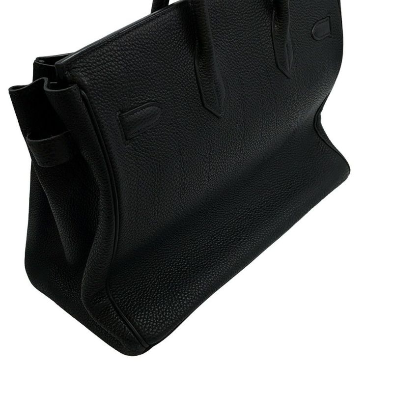 エルメス バーキン35 ブラック/シルバー金具 トゴ □H刻印 HERMES Birkin ハンドバッグ 黒