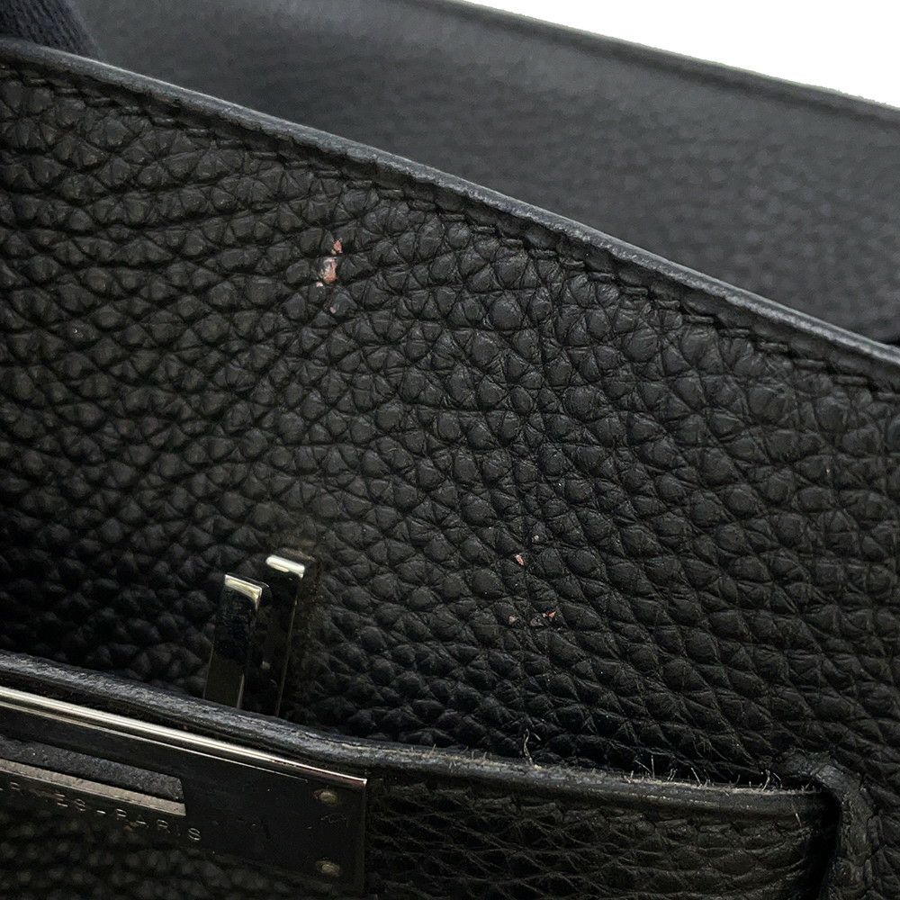 エルメス バーキン35 ブラック/シルバー金具 トゴ □H刻印 HERMES Birkin ハンドバッグ 黒