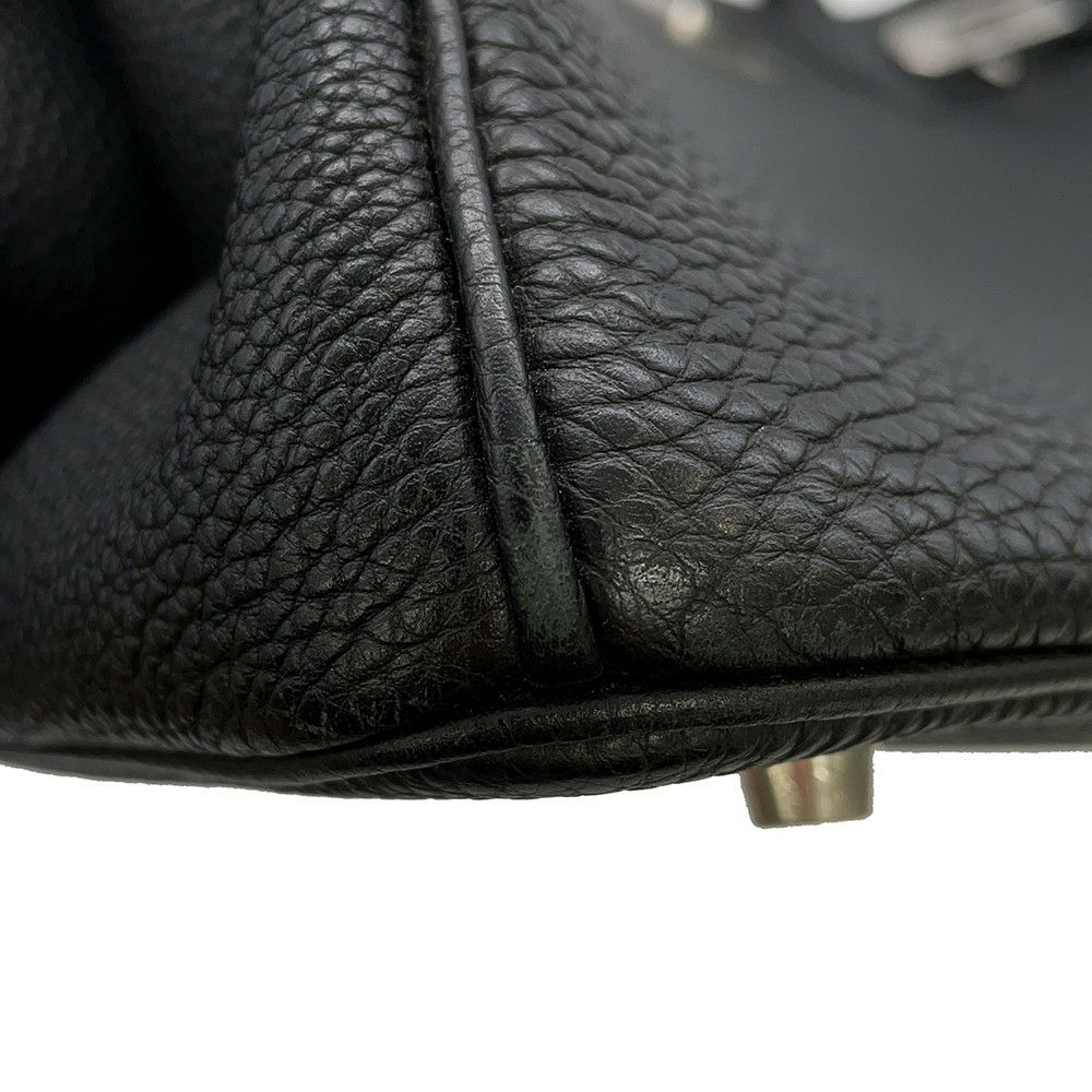 エルメス バーキン35 ブラック/シルバー金具 トゴ □H刻印 HERMES Birkin ハンドバッグ 黒