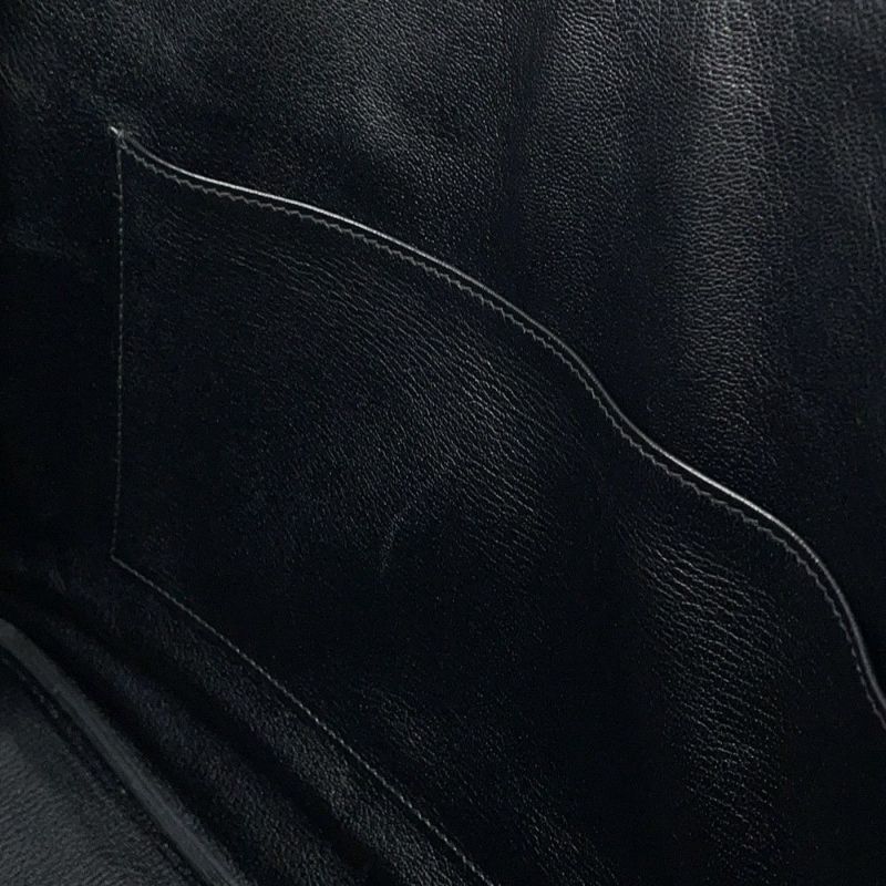 エルメス バーキン35 ブラック/シルバー金具 トゴ □H刻印 HERMES Birkin ハンドバッグ 黒