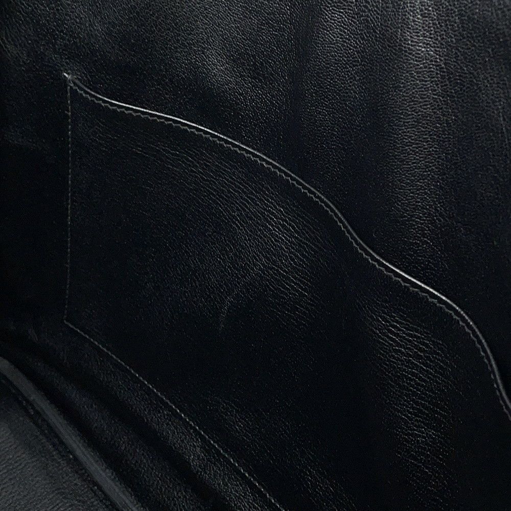 エルメス バーキン35 ブラック/シルバー金具 トゴ □H刻印 HERMES Birkin ハンドバッグ 黒