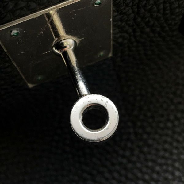 エルメス バーキン35 ブラック/シルバー金具 トゴ □H刻印 HERMES Birkin ハンドバッグ 黒