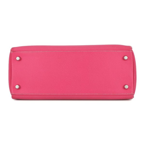 エルメス キャンディ ケリー28 内縫い ローズティリアン/ルビー/シルバー金具 エプソン □P刻印 2wayショルダー