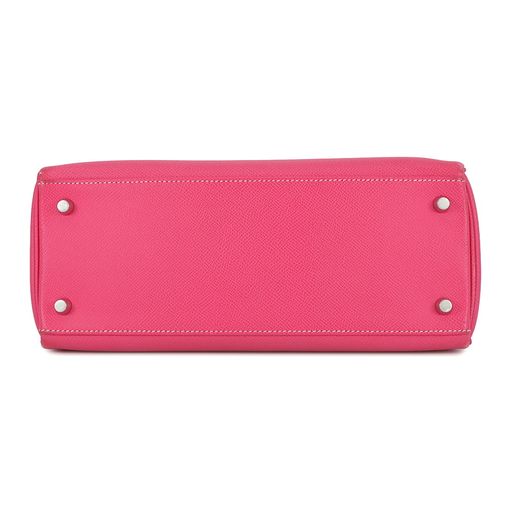 エルメス キャンディ ケリー28 内縫い ローズティリアン/ルビー/シルバー金具 エプソン □P刻印 2wayショルダー