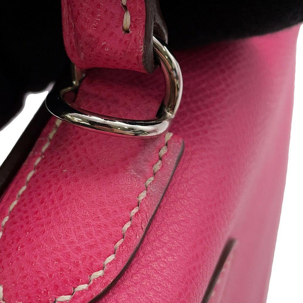 エルメス キャンディ ケリー28 内縫い ローズティリアン/ルビー/シルバー金具 エプソン □P刻印 2wayショルダー