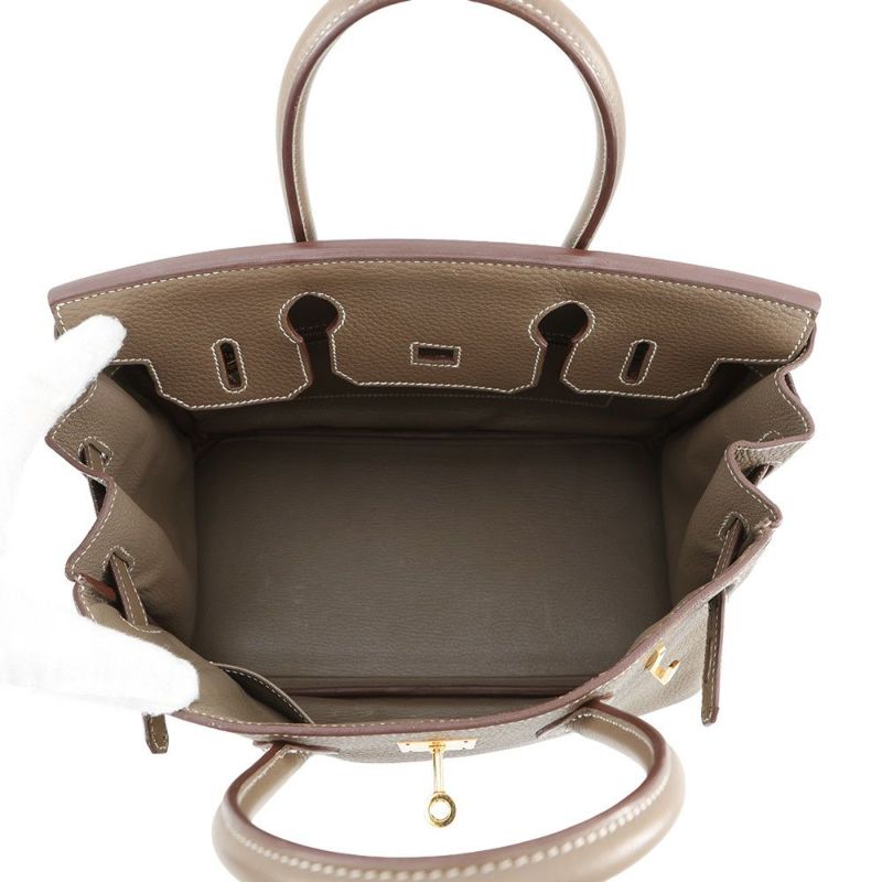 エルメス バーキン30 エトゥープ/ゴールド金具 トゴ T刻印 HERMES Birkin ハンドバッグ