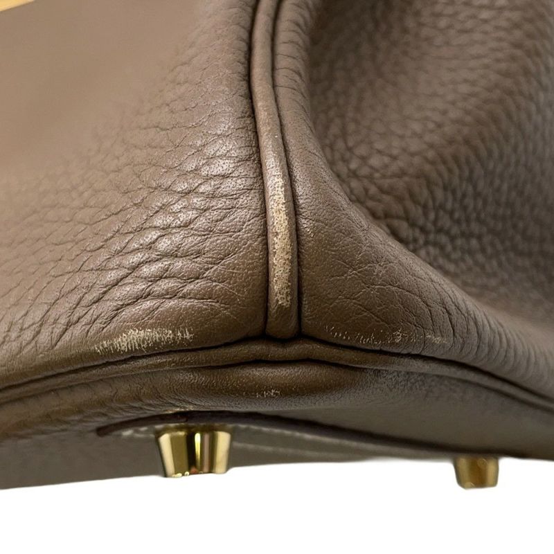 エルメス バーキン30 エトゥープ/ゴールド金具 トゴ T刻印 HERMES Birkin ハンドバッグ