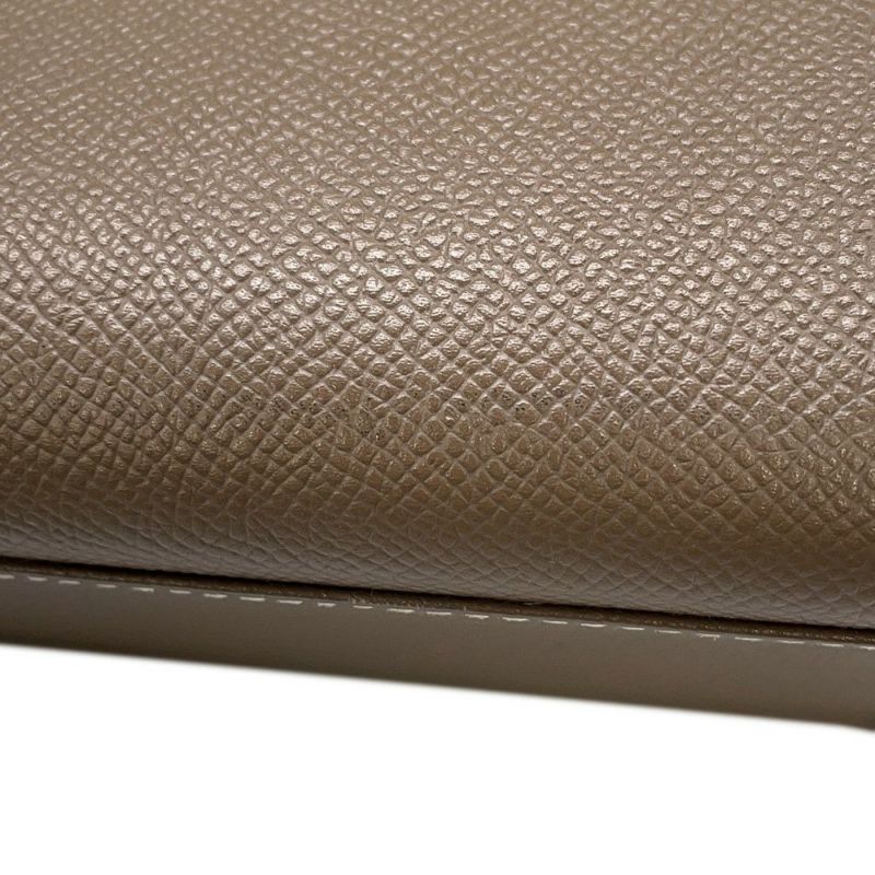 エルメス ハンドバッグ ケリー35 外縫い ヴェルソ エトゥープ/ルビー/シルバー金具 エプソン □R刻印 2wayショルダー SPO