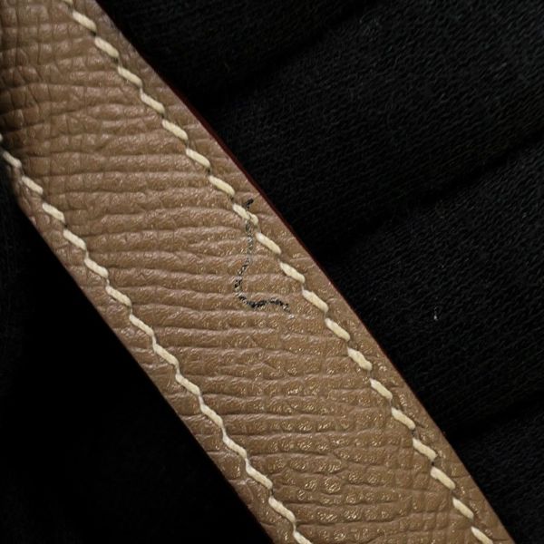 エルメス ハンドバッグ ケリー35 外縫い ヴェルソ エトゥープ/ルビー/シルバー金具 エプソン □R刻印 2wayショルダー SPO